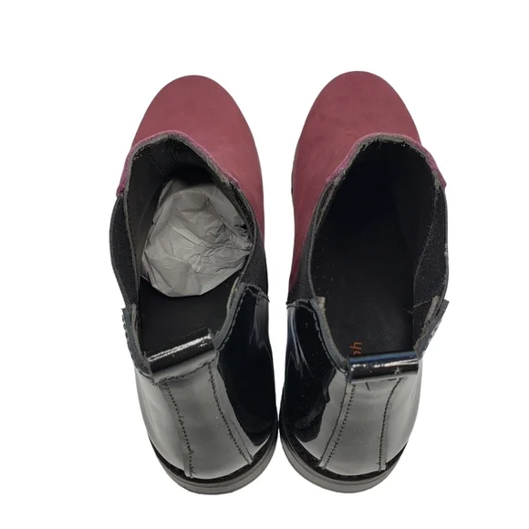 Marc JosephNIB Williamsburg Bootie Wine Nubuck Leather Pull On Boots Girl 3.5